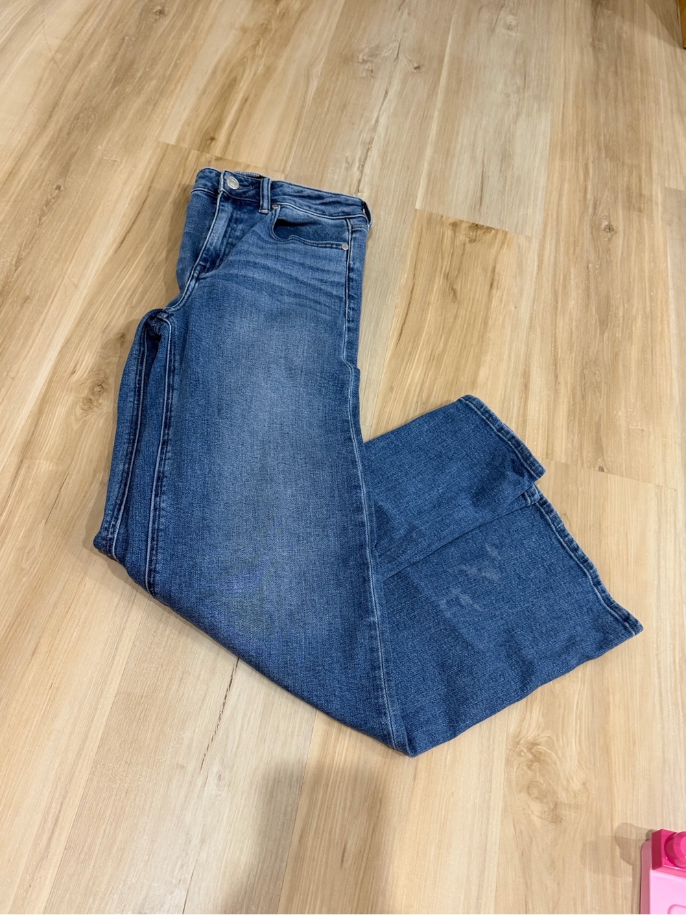 Quince Blue Denim Jeans with Black Label